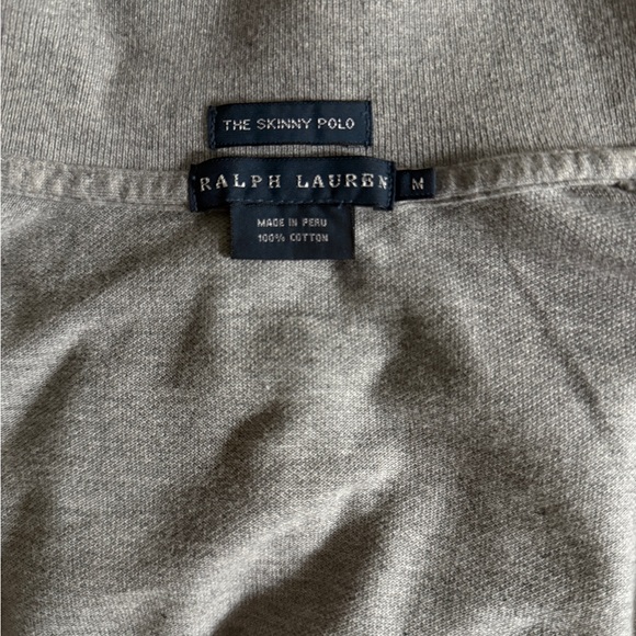 Ralph Lauren Gray Fitted Polo Tee - Picture 4 of 5